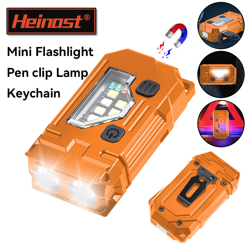 Fishing Kit Compact - Mini Keychain EDC Flashlight Rechargeable Magnetic