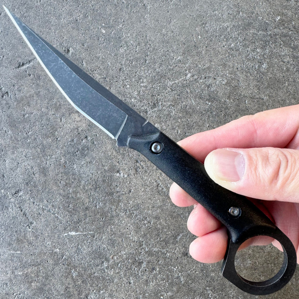 Bushcraft Knife Fixed - Black Fixed Blade Knife with 5Cr13Mov