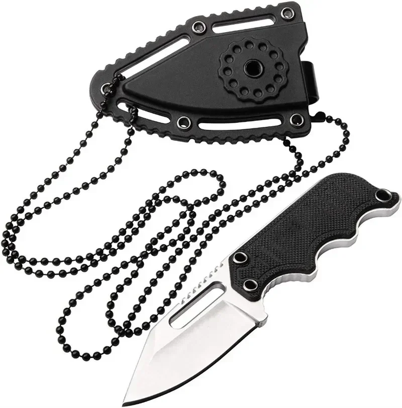 Bushcraft Knife Fixed - Mini Fixed Neck Knife G10 Handle