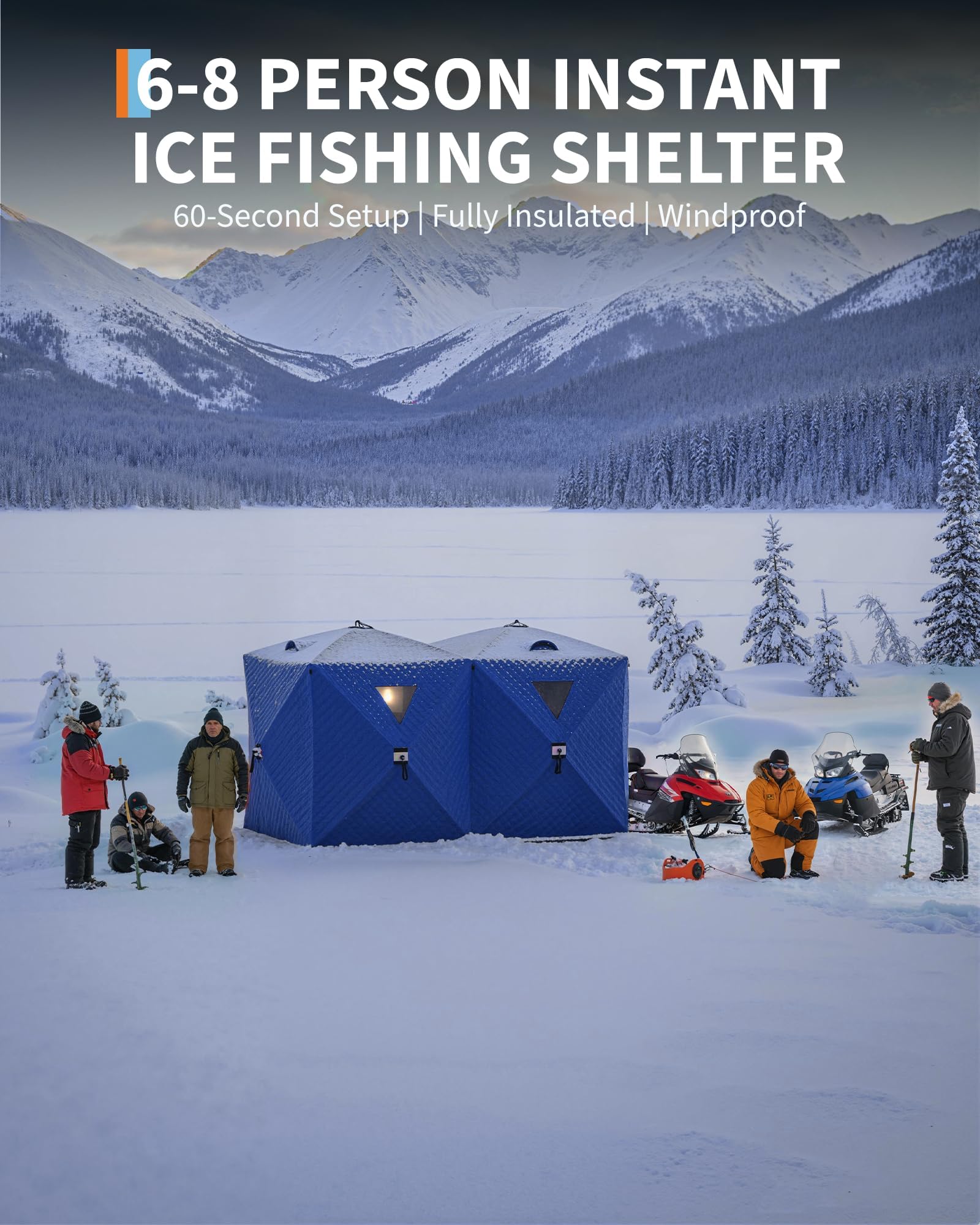 Pop-Up Ice Fishing Tent Hub-St - Emergency Mylar Tent recension och pris
