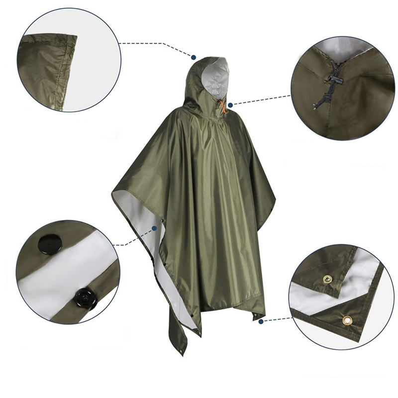 Heavy Duty Rain Poncho For Bac - Emergency Poncho Rain recension och pris