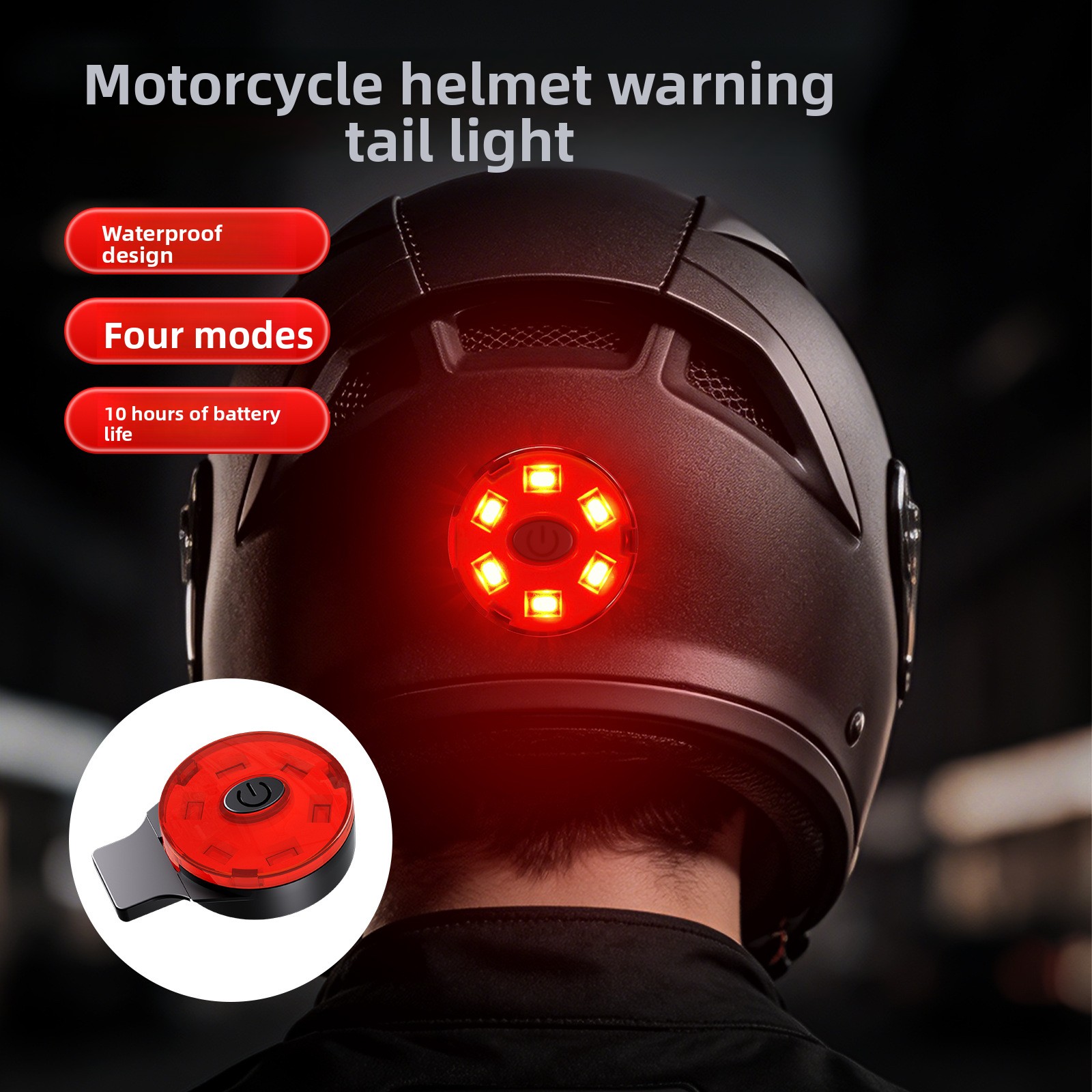 USB Rechargeable LED Helmet Ta - Sos Light Strobe recension och pris
