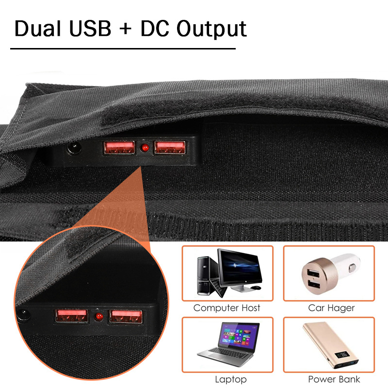 Outdoor Camping Hiking Foldabl - Solar Emergency Charger recension och pris