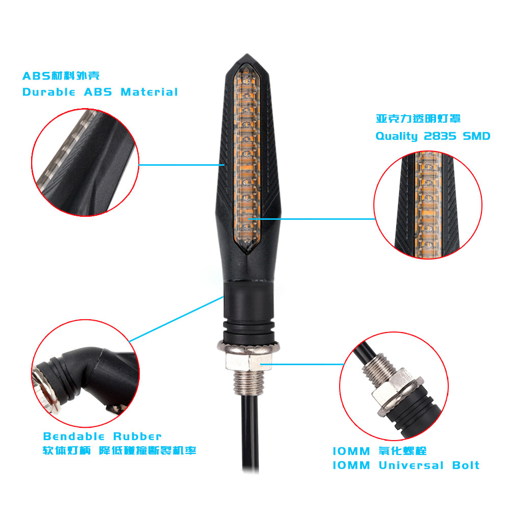 4PCS 12V Motorcycle LED Turn S - Sos Light Strobe recension och pris