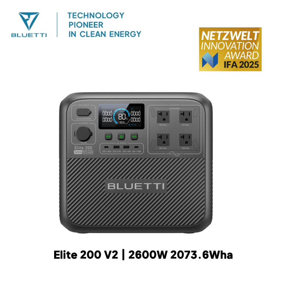 【Renew】BLUETTI Elite 200 V2 Po - Solar Emergency Charger recension och pris