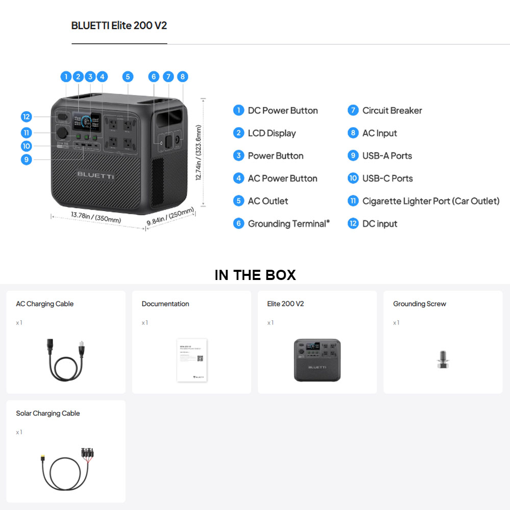 【Renew】BLUETTI Elite 200 V2 Po - Solar Emergency Charger recension och pris