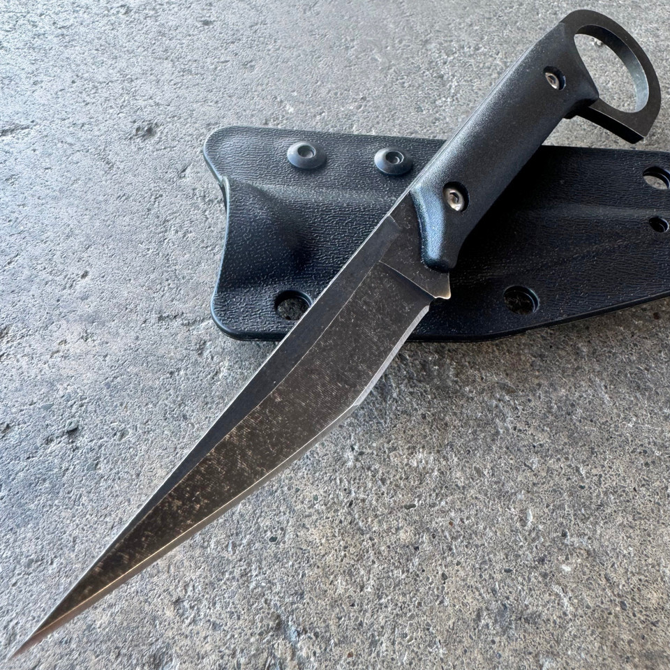 Black Fixed Blade Knife with 5 - Bushcraft Knife Fixed recension och pris