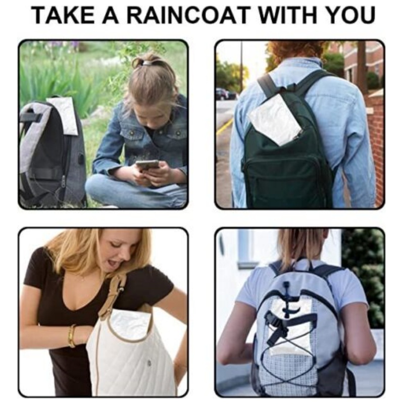 12Pcs Disposable Waterproof Ra - Emergency Poncho Rain recension och pris